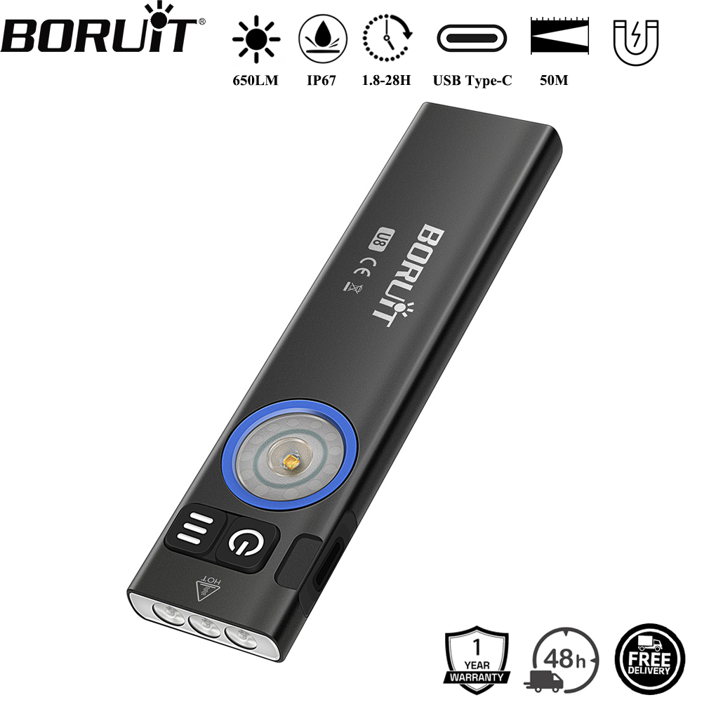 Fishing Kit Compact - BORUiT U8 650LM EDC LED-zaklamp Type-C