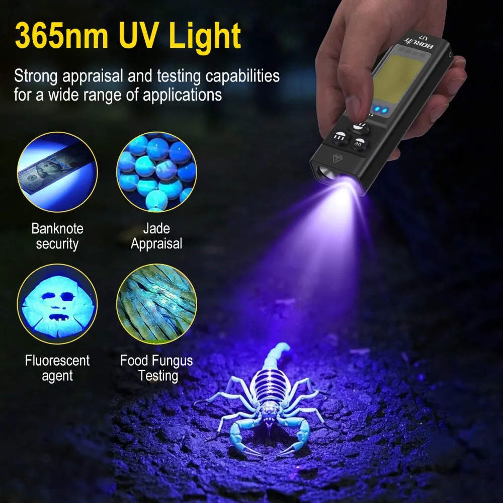 BORUiT U7 UV LED EDC Zaklamp 1 - Fishing Kit Compact recensie en prijs