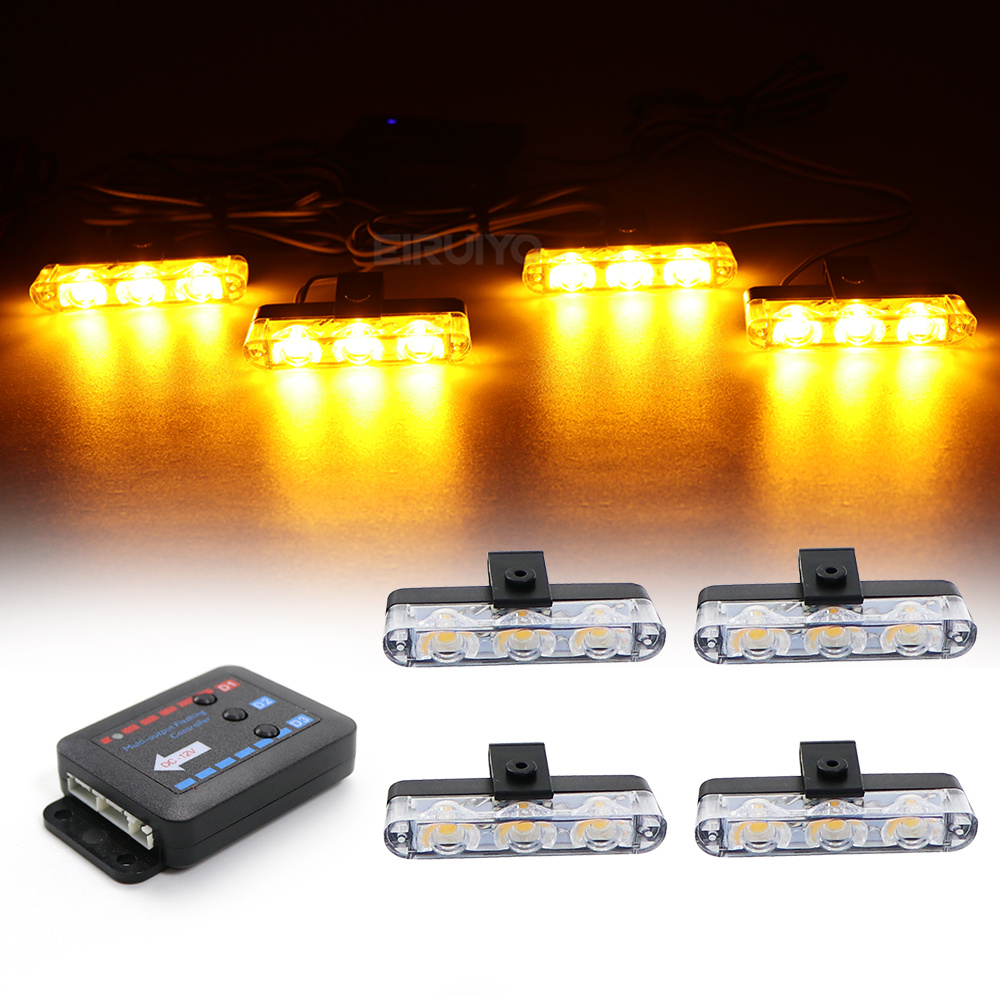 4x 3 LED Grill Auto LED Strobo - Sos Light Strobe recensie en prijs